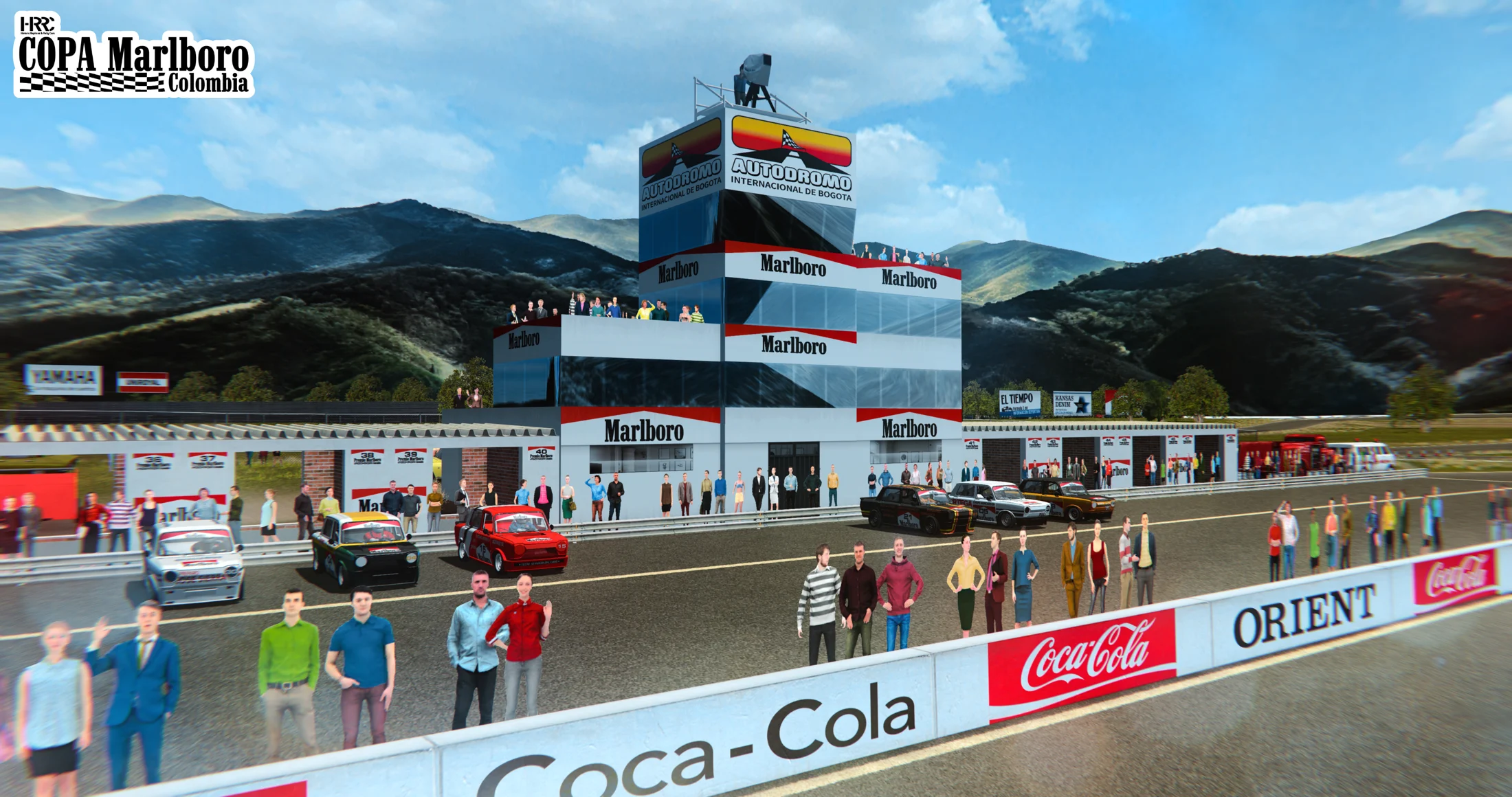 Torre de control y boxes del Autódromo Ricardo Mejía recreados en rFactor