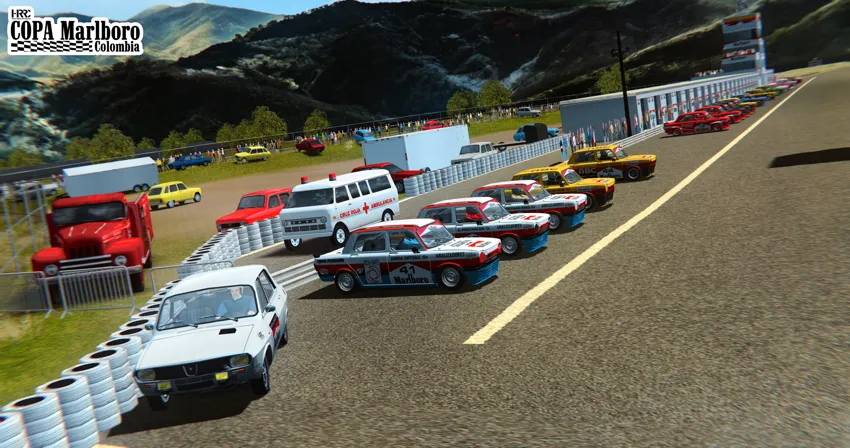 La parrilla está lista, captura del mod en rFactor