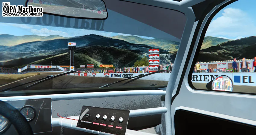 Desde el puesto de conducción, captura del mod en rFactor
